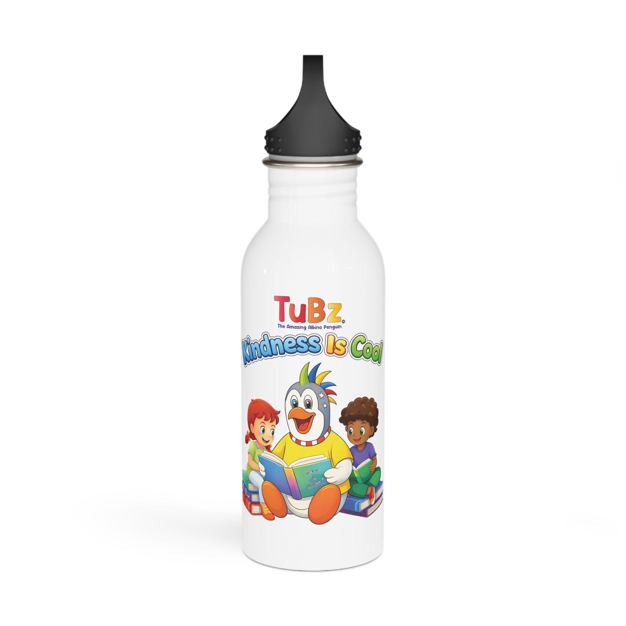 TuBz™ "Kindness Is Cool" Kids Water Bottle - School Hydration Bottle | Smile Universe TuBz4Kidz