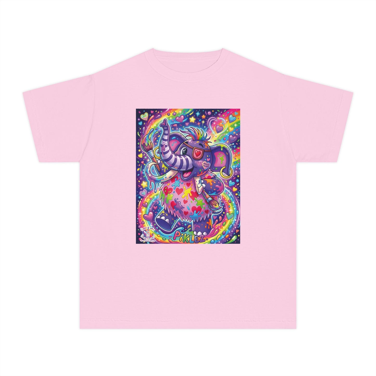 Piklez™ Youth Midweight Tee – "Magic Paint!" Graphic Shirt | Smile Universe Collection