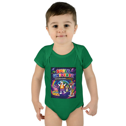 Smile Universe™ Infant Baby Rib Bodysuit – "Where Being Different is CELEBRATED!" Graphic