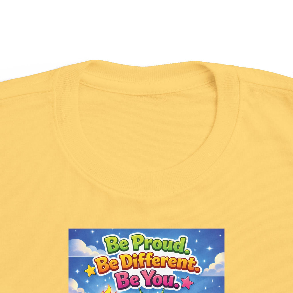 TuBz™ "Be Proud. Be Different. Be You." Kids T-Shirt - Inspirational Graphic Tee