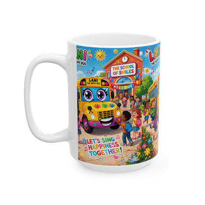 Lani™ Ceramic Mug (11oz & 15oz) – "Let's Sing Happiness Together!" Graphic