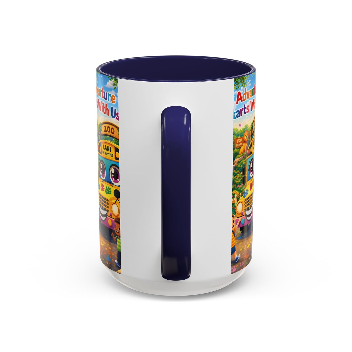 Lani™ Accent Coffee Mug (11oz & 15oz) – "Adventure Starts With Us!" Graphic