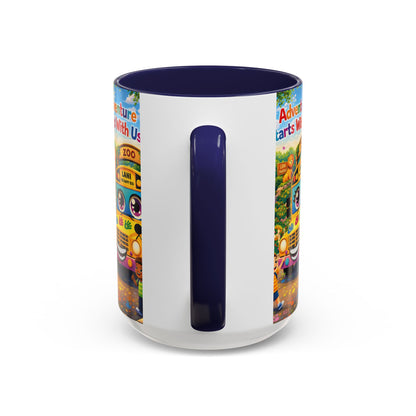 Lani™ Accent Coffee Mug (11oz & 15oz) – "Adventure Starts With Us!" Graphic