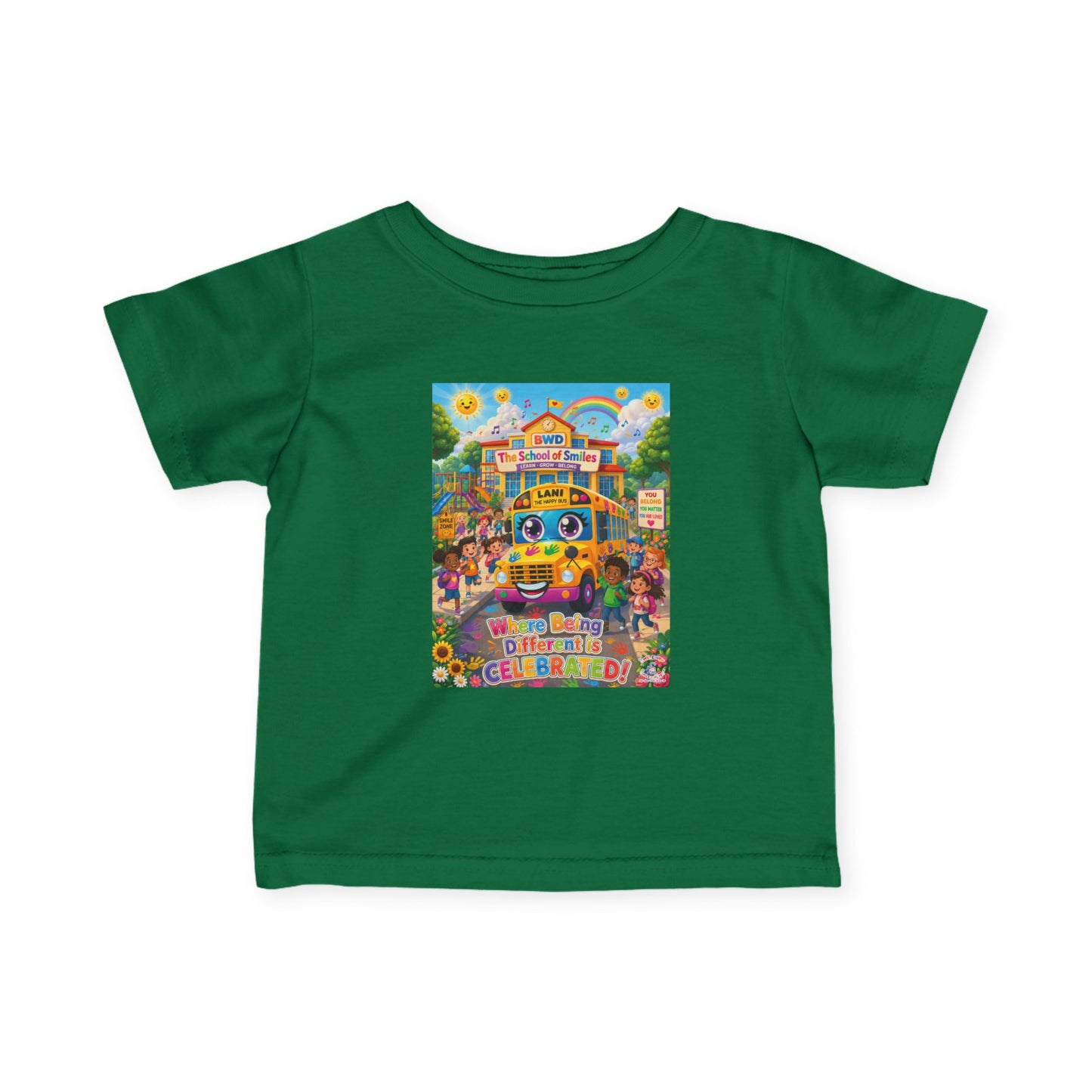 Lani™ Infant Fine Jersey Tee – "Where Being Different is CELEBRATED!" Graphic Shirt