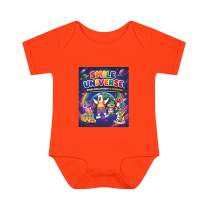 Smile Universe™ Infant Baby Rib Bodysuit – "Where Being Different is CELEBRATED!" Graphic