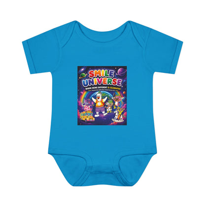 Smile Universe™ Infant Baby Rib Bodysuit – "Where Being Different is CELEBRATED!" Graphic