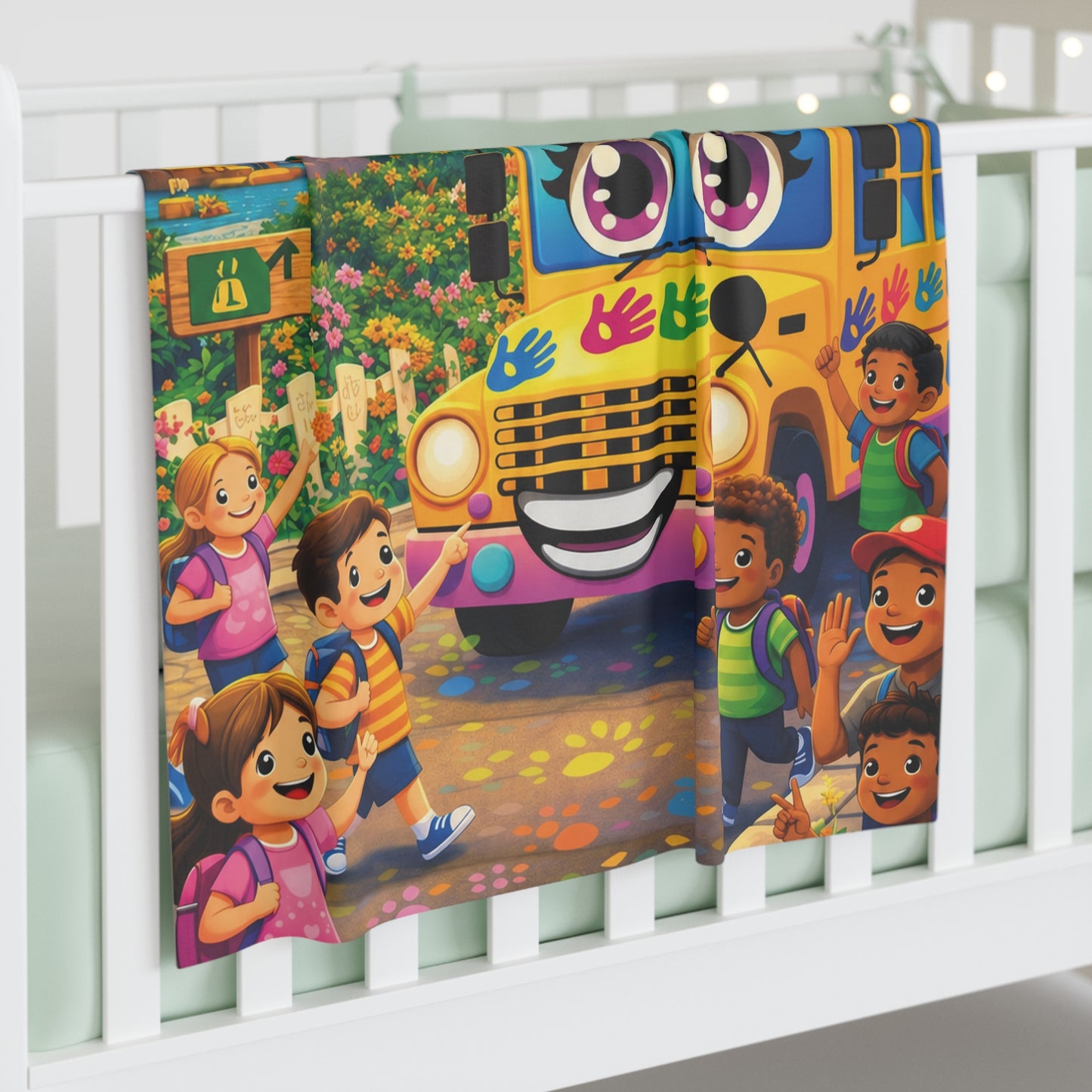 Lani™ Baby Swaddle Blanket – "Adventure Starts With Us!" Graphic