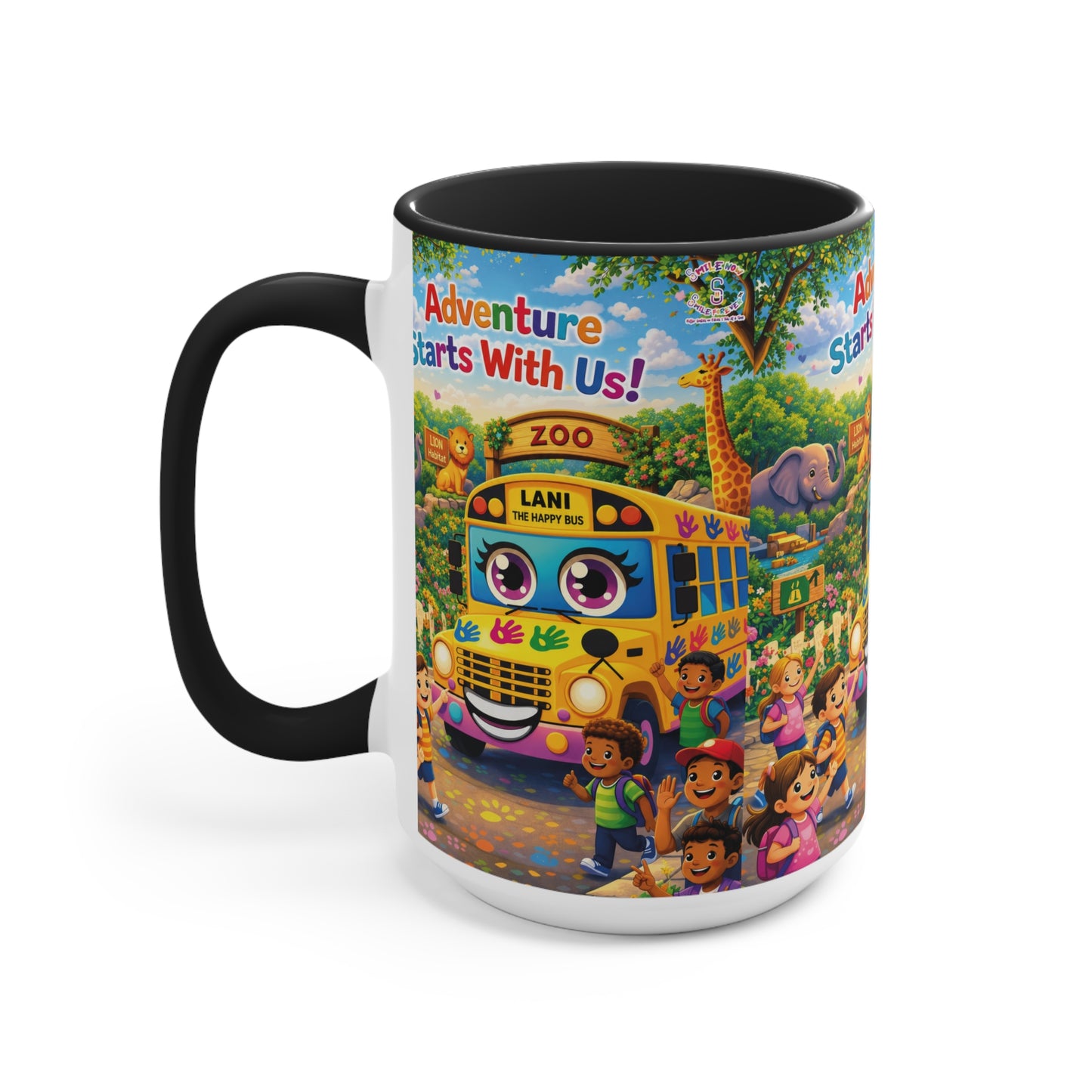 Lani™ Accent Mug – "Adventure Starts With Us!" Graphic
