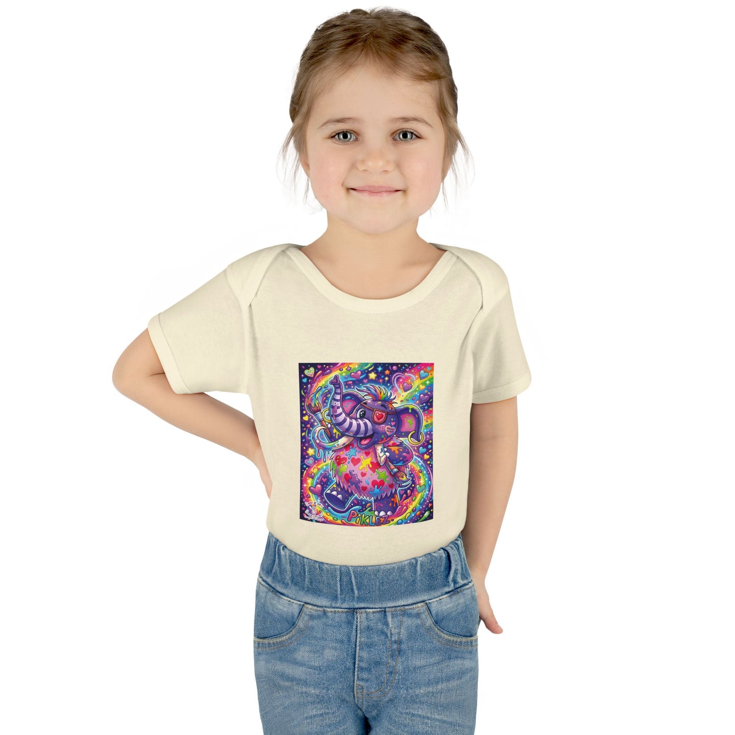 Piklez™ Infant Baby Rib Bodysuit – "Magic Paint!" Graphic | Smile Universe Collection