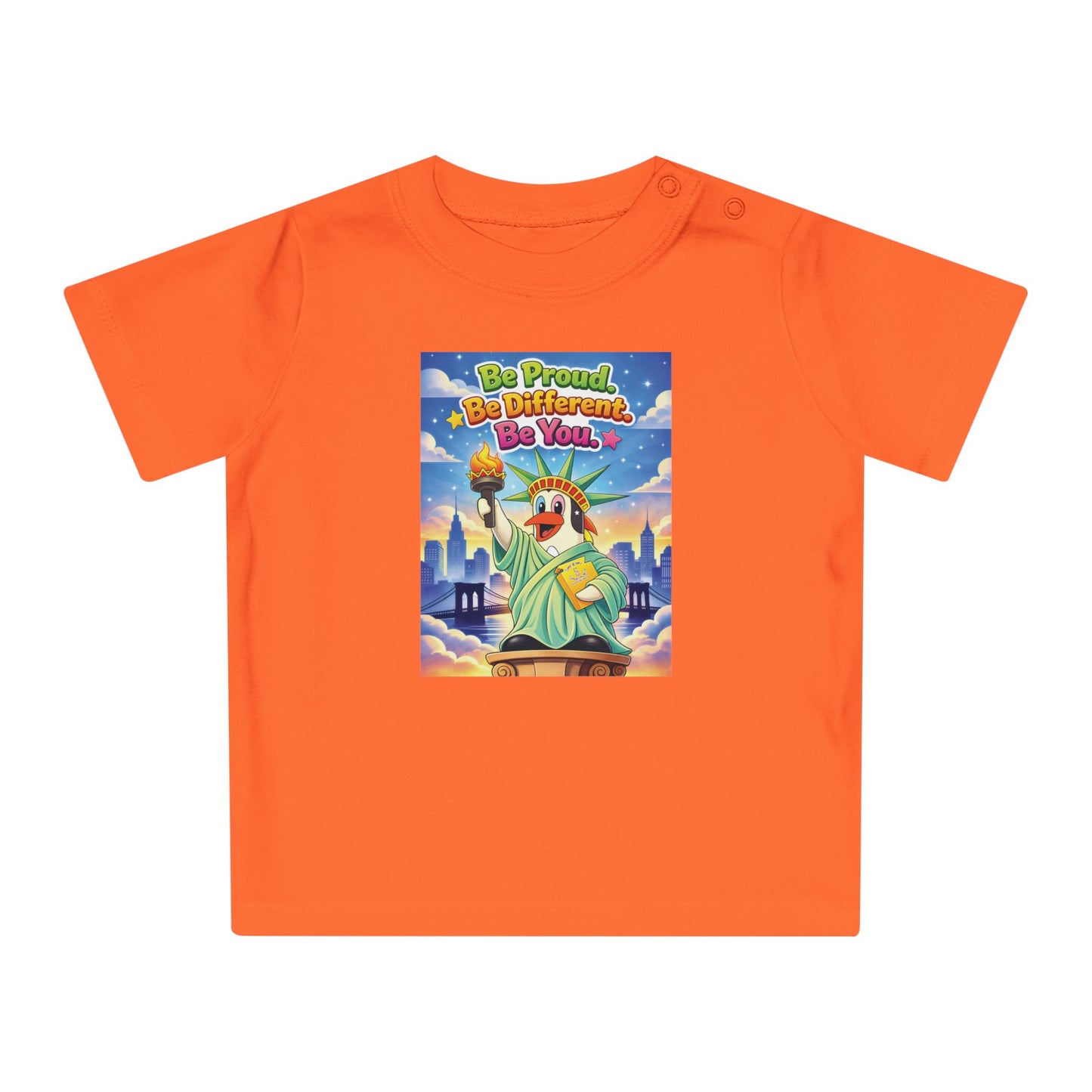 TuBz™ "Be Proud. Be Different. Be You." Baby T- Shirt - Cute Inspirational Infant Tee