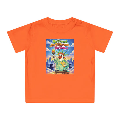 TuBz™ "Be Proud. Be Different. Be You." Baby T- Shirt - Cute Inspirational Infant Tee