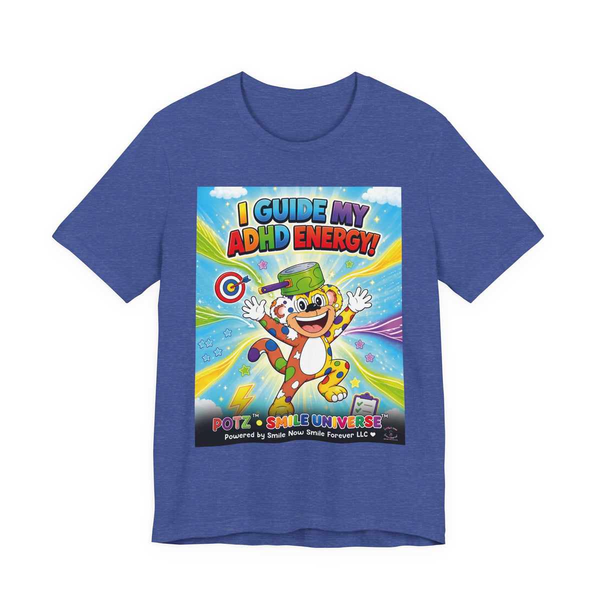 Potz™ Unisex Jersey Short Sleeve Tee – "I Guide My ADHD Energy!" Graphic Tee | Smile Universe Collection
