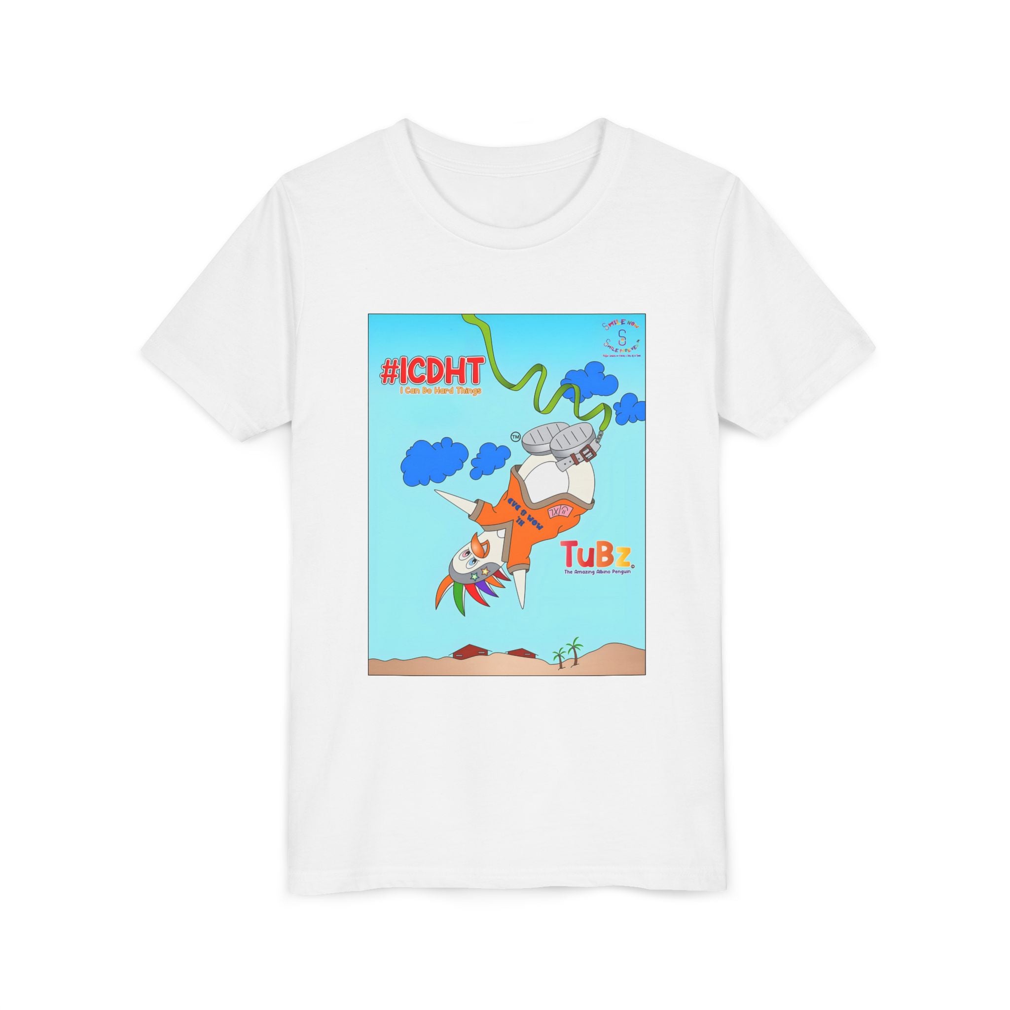 TuBz™ "I Can Do Hard Things" Youth T-Shirt | Youth Short Sleeve Tee - Motivational Kids Graphic Tee