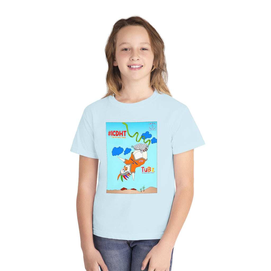 TuBz™ "I Can Do Hard Things" Youth T-Shirt | Youth Midweight Tee- Motivational Kids Graphic Tee