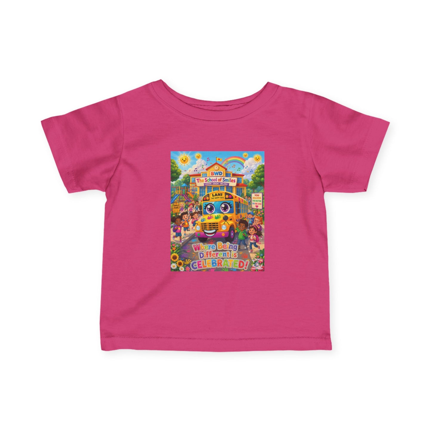 Lani™ Infant Fine Jersey Tee – "Where Being Different is CELEBRATED!" Graphic Shirt