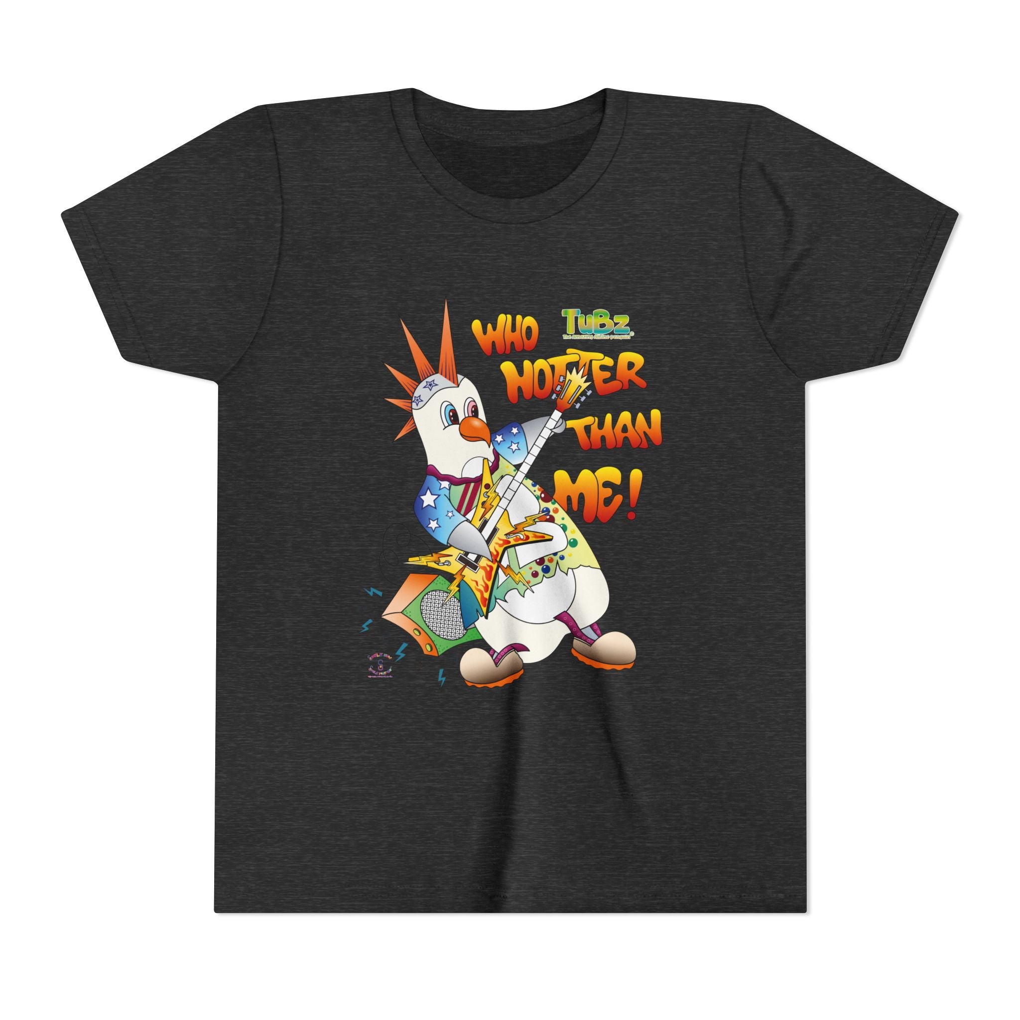 TuBz™ Rockstar Kids T-Shirt - "Who Hotter Than Me!" Graphic Tee | Smile Universe TuBz4Kidz Collection