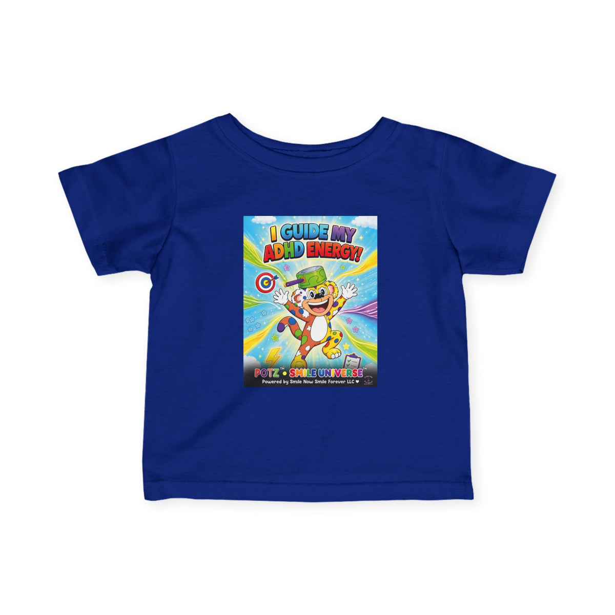 Potz™ Infant Fine Jersey Tee – "I Guide My ADHD Energy!" Graphic Tee | Smile Universe Collection