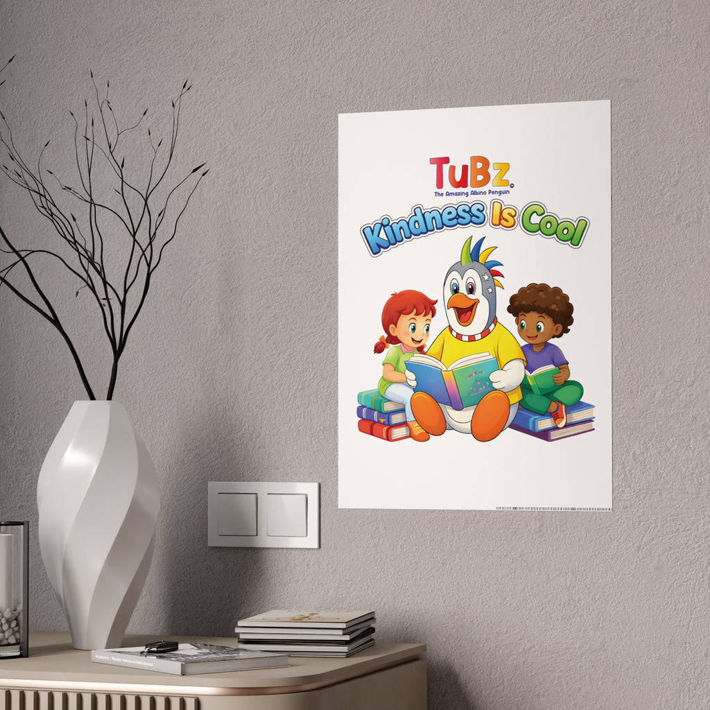 TuBz™ "Kindness Is Cool" Kids Poster - Classroom & Bedroom Wall Art | Smile Universe