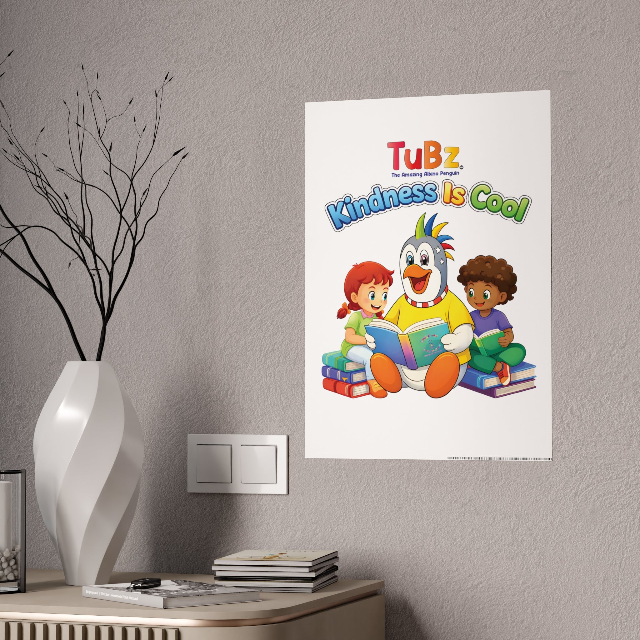 TuBz™ "Kindness Is Cool" Kids Poster - Classroom & Bedroom Wall Art | Smile Universe