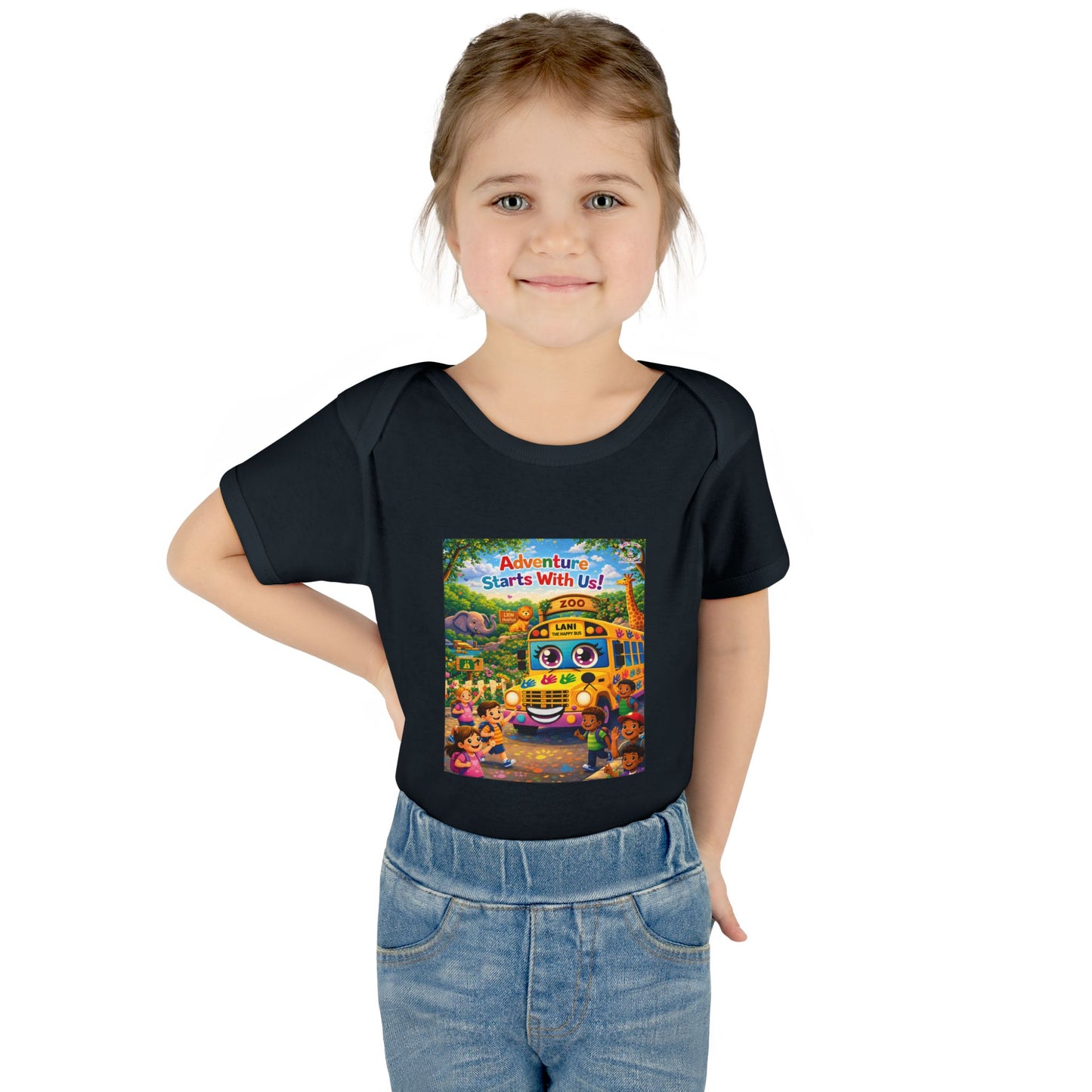 Lani™ Infant Baby Rib Bodysuit – "Adventure Starts With Us!" Graphic