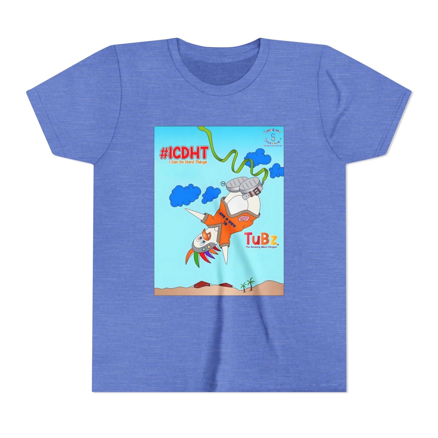 TuBz™ "I Can Do Hard Things" Youth T-Shirt - Motivational Kids Graphic Tee
