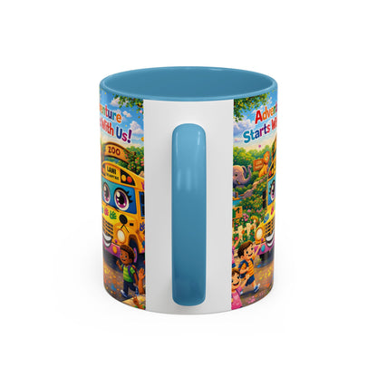 Lani™ Accent Coffee Mug (11oz & 15oz) – "Adventure Starts With Us!" Graphic