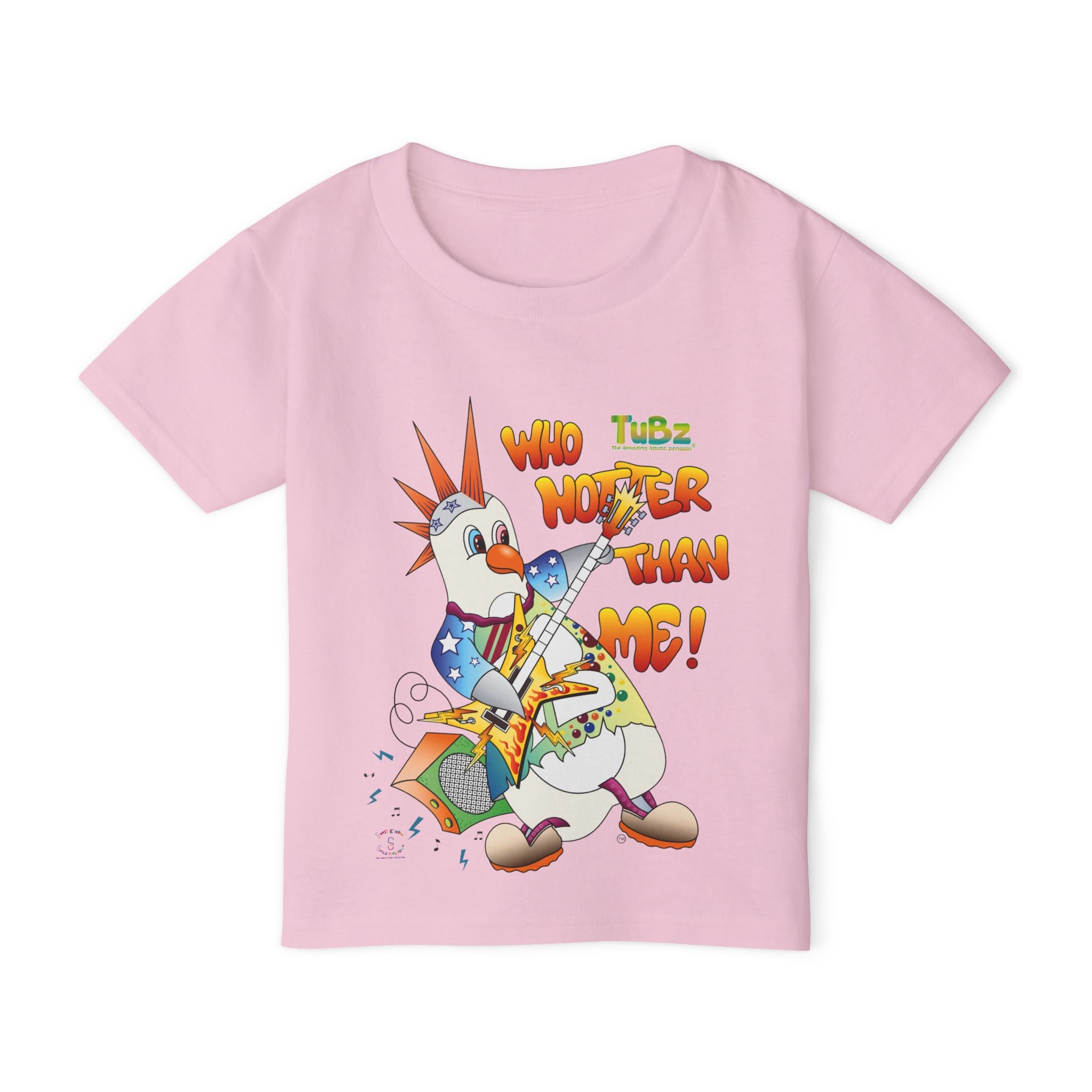 TuBz™ Rockstar Kids T-Shirt - "Who Hotter Than Me!" Graphic Tee | Smile Universe TuBz4Kidz Collection