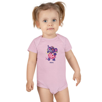 Piklez™ Baby Short Sleeve Onesie® – "Full of Love!" Graphic | Smile Universe Collection
