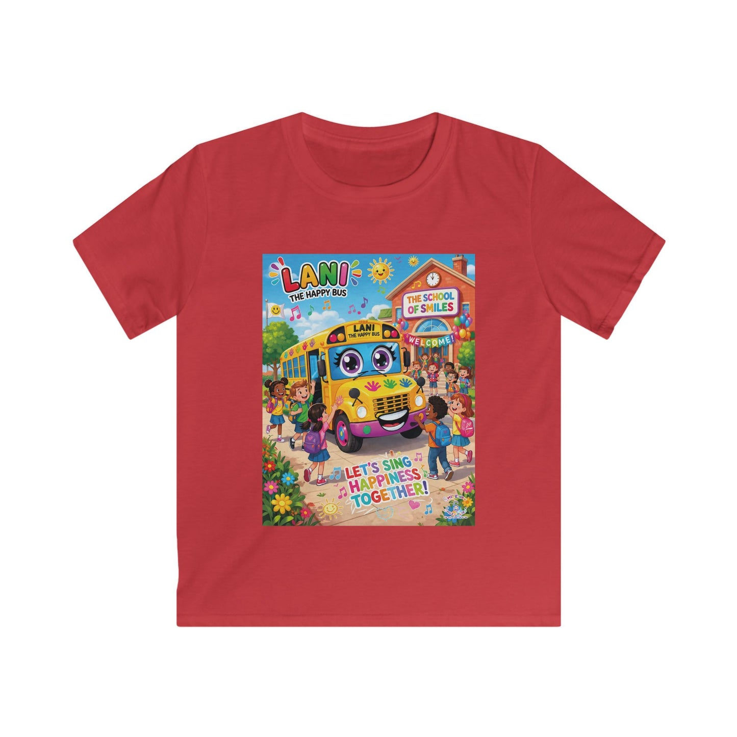 Lani™ Kids Softstyle Tee – "Let's Sing Happiness Together!" Graphic