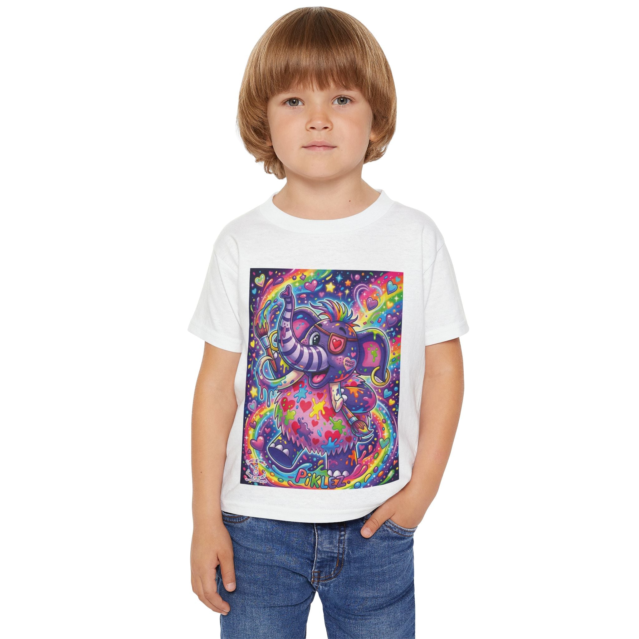 Piklez™ Kids Softstyle Tee – "Magic Paint!" Graphic Shirt | Smile Universe Collection