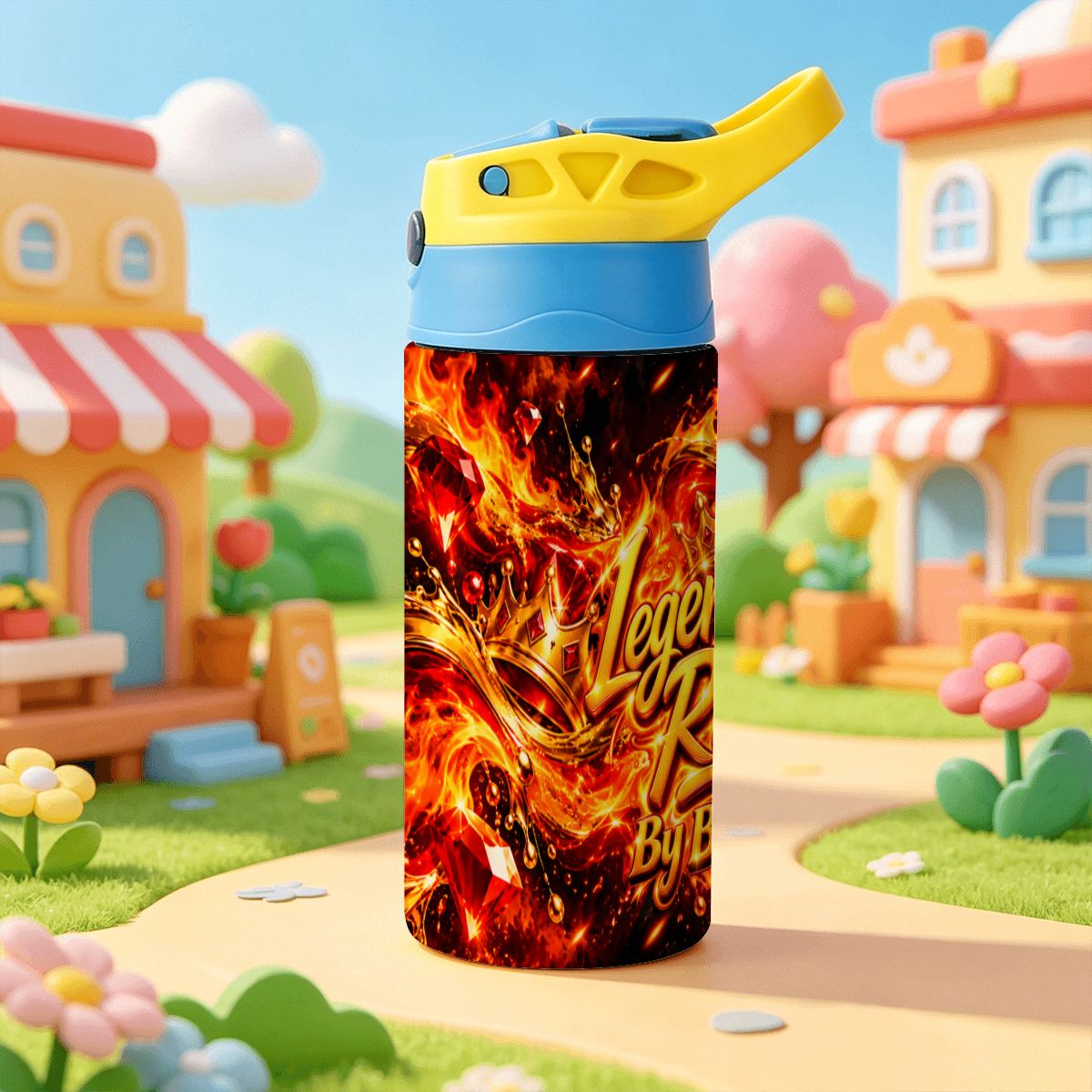 Legendary Run Water Bottle - Fire & Gold Edition