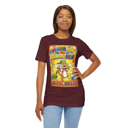 Potz™ Unisex Jersey Short Sleeve Tee – "My ADHD Brain is Full of Brilliant Ideas!" Graphic Tee | Smile Universe Collection