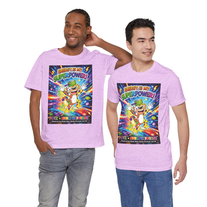 Potz™ Unisex Jersey Short Sleeve Tee – "Energy is My Superpower!" Graphic Tee | Smile Universe Collection