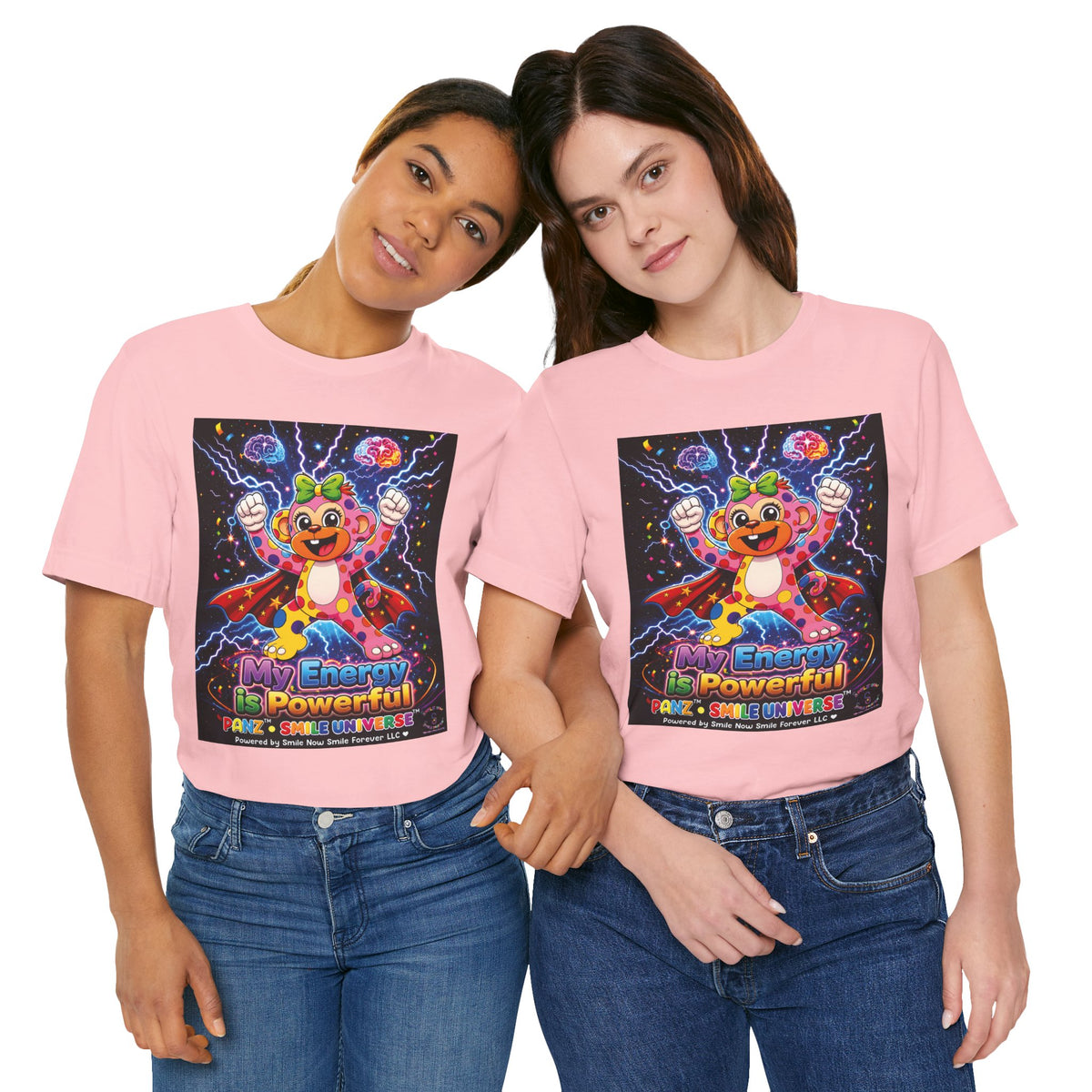 Panz™ Unisex Jersey Short Sleeve Tee For Adult– "My Energy is Powerful" Graphic Tee | Smile Universe Collection