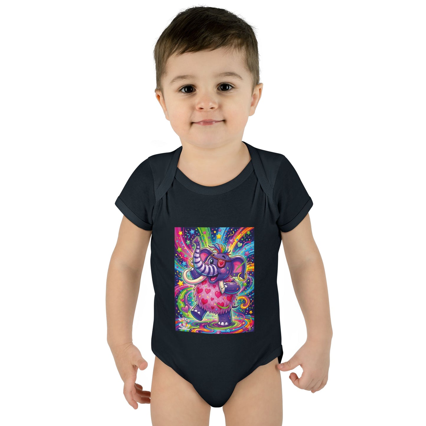 Piklez™ Infant Baby Rib Bodysuit – "Born to Celebrate!" Graphic | Smile Universe Collection