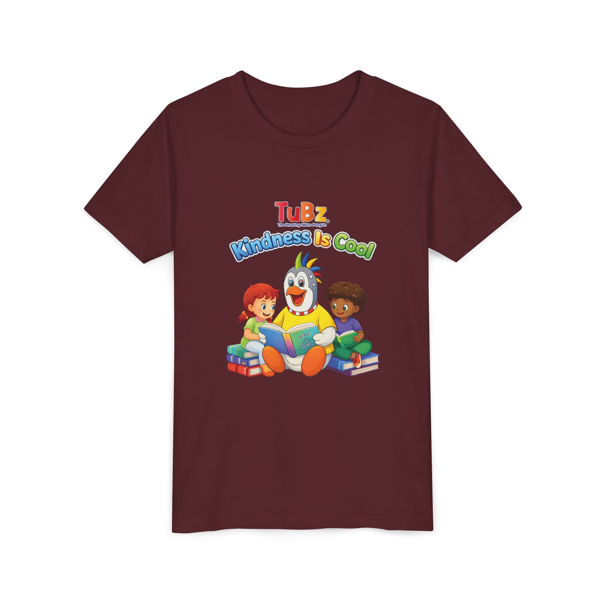 TuBz™ "Kindness Is Cool" Kids T-Shirt - Positive Message Graphic Tee | Smile Universe TuBz4Kidz