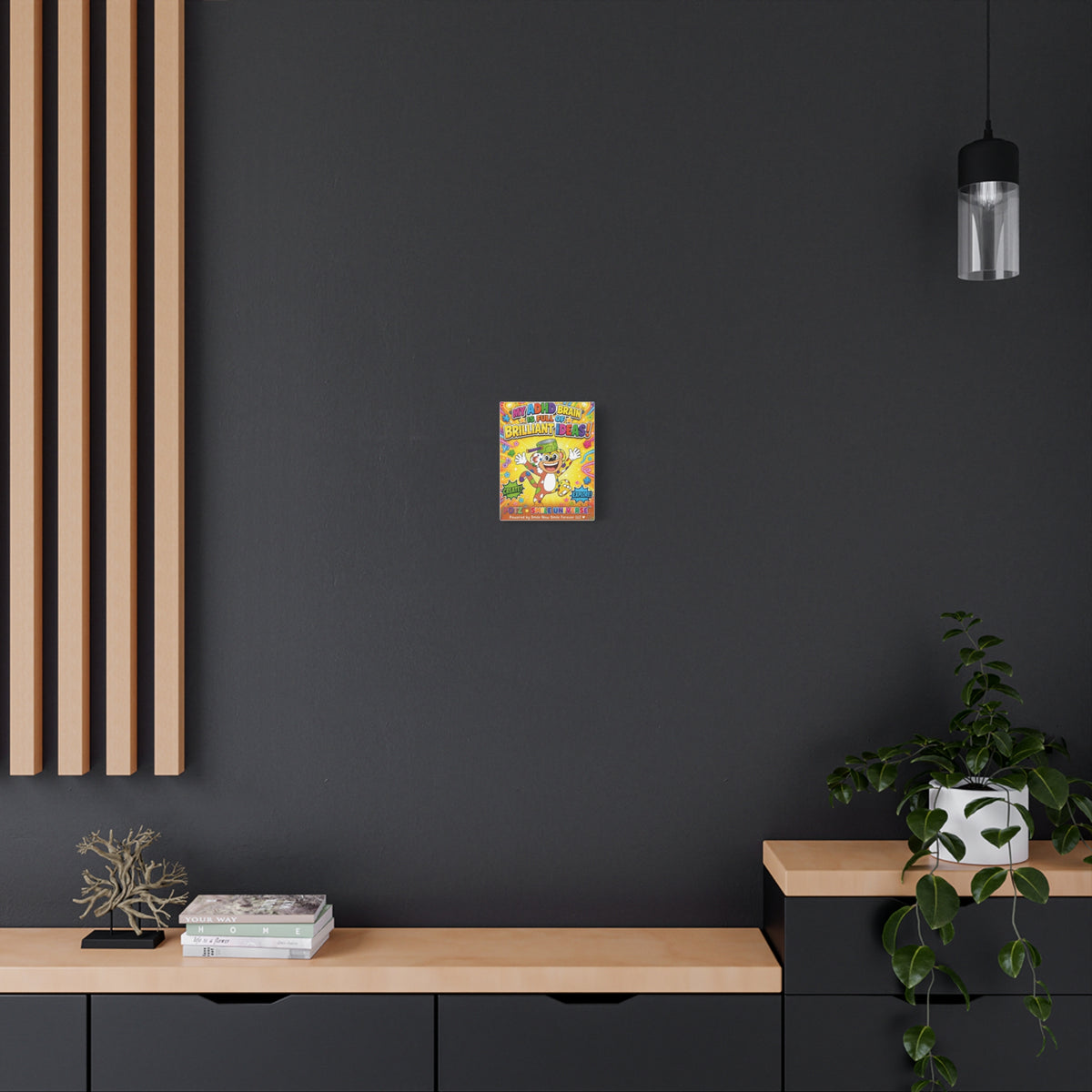 Potz™ Matte Canvas, Stretched 1.25" – "My ADHD Brain is Full of Brilliant Ideas!" Graphic Wall Art | Smile Universe Collection