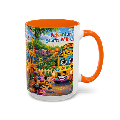Lani™ Accent Coffee Mug (11oz & 15oz) – "Adventure Starts With Us!" Graphic