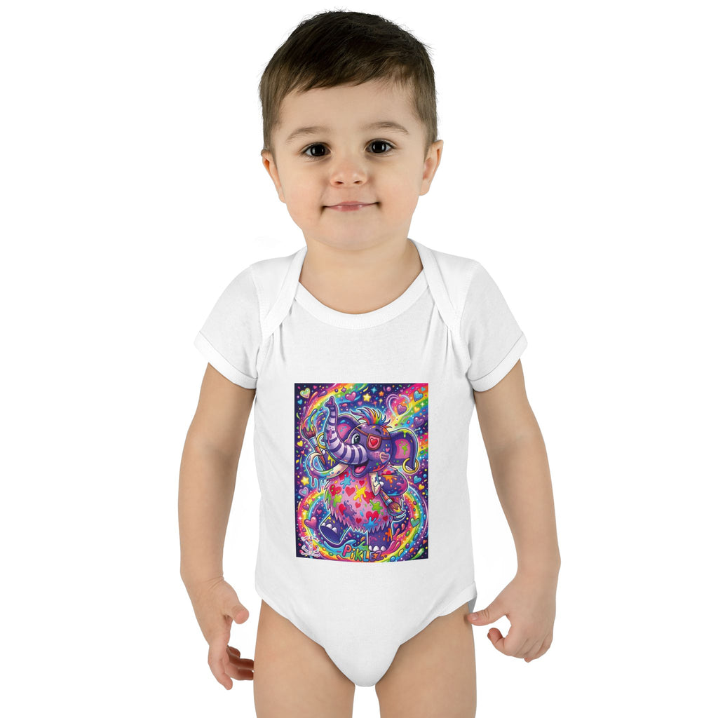 Piklez™ Infant Baby Rib Bodysuit – "Magic Paint!" Graphic | Smile Universe Collection