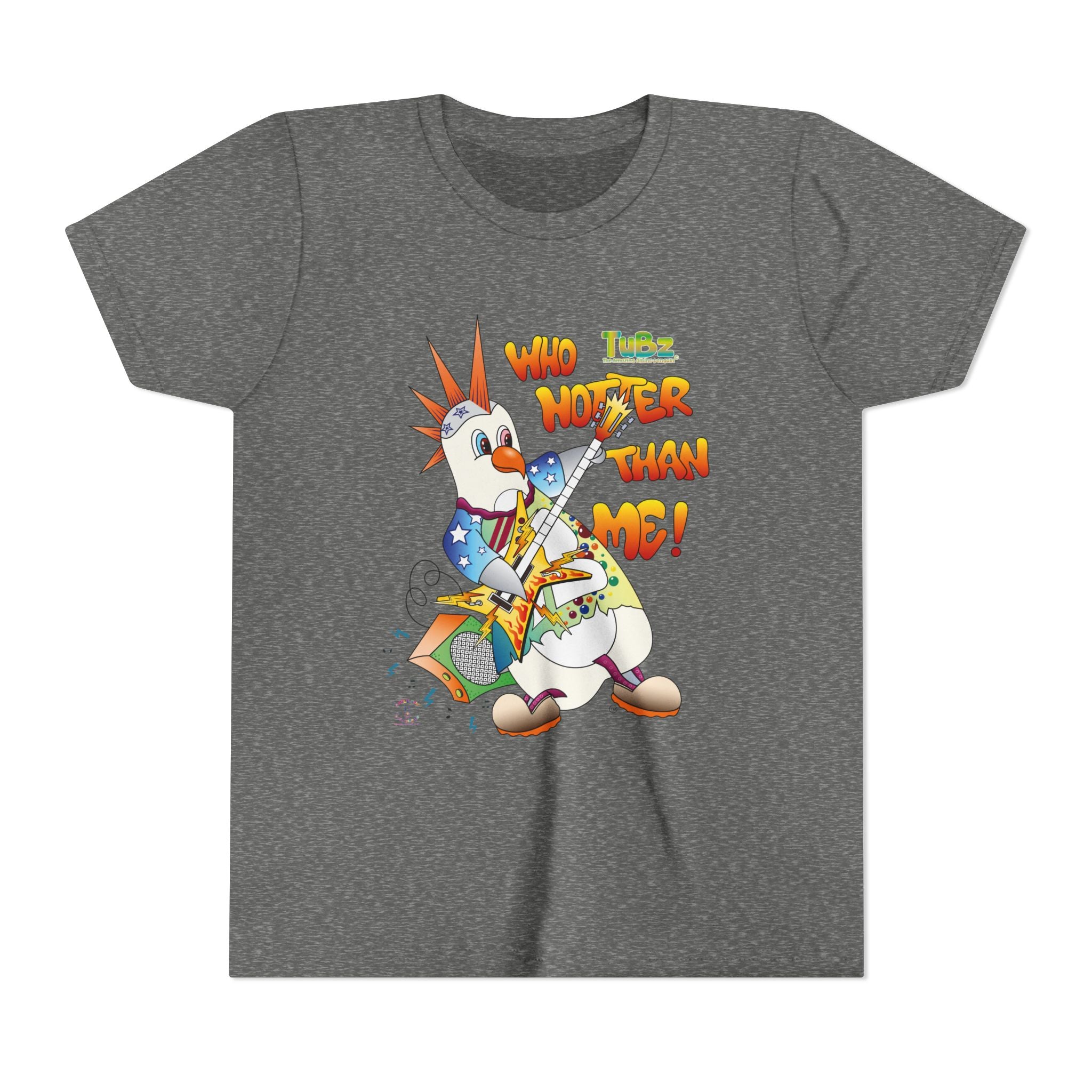 TuBz™ Rockstar Kids T-Shirt - "Who Hotter Than Me!" Graphic Tee | Smile Universe TuBz4Kidz Collection
