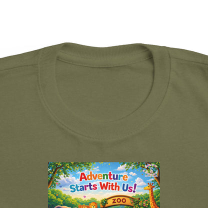 Lani™ Toddler's Fine Jersey Tee – "Adventure Starts With Us!" Graphic