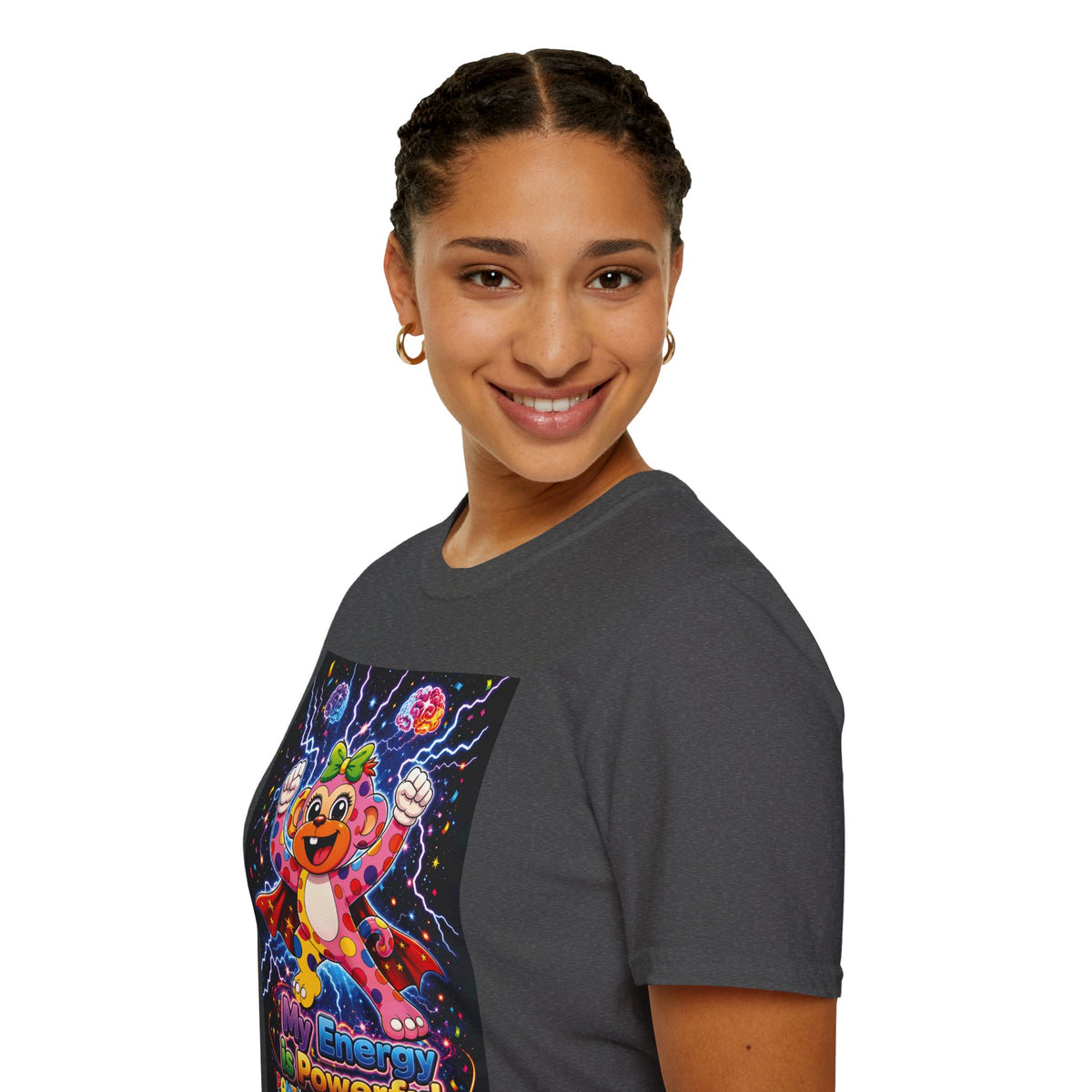 Panz™ Unisex Softstyle T-Shirt  for Adult– "My Energy is Powerful" Graphic Tee | Smile Universe Collection