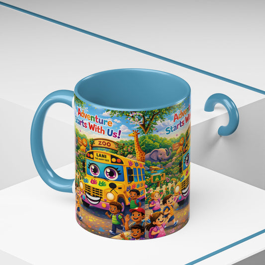 Lani™ Accent Coffee Mug (11oz & 15oz) – "Adventure Starts With Us!" Graphic