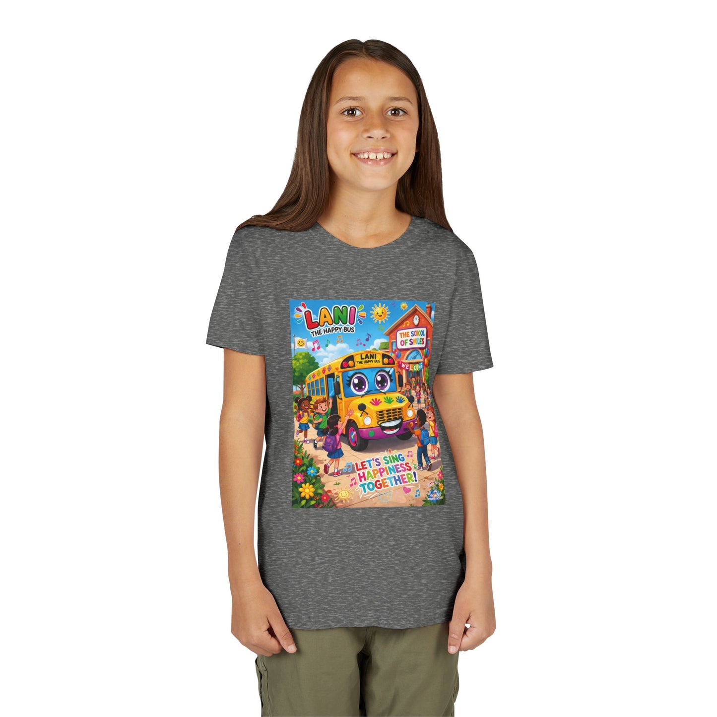 Lani™ Youth Short Sleeve Tee – "Let's Sing Happiness Together!" Graphic