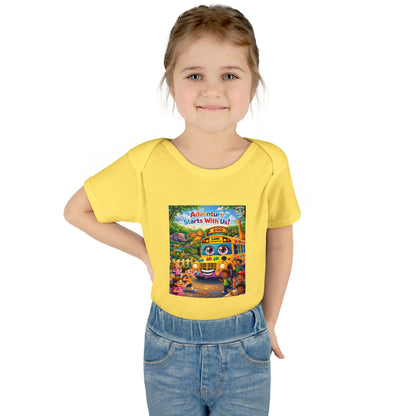 Lani™ Infant Baby Rib Bodysuit – "Adventure Starts With Us!" Graphic