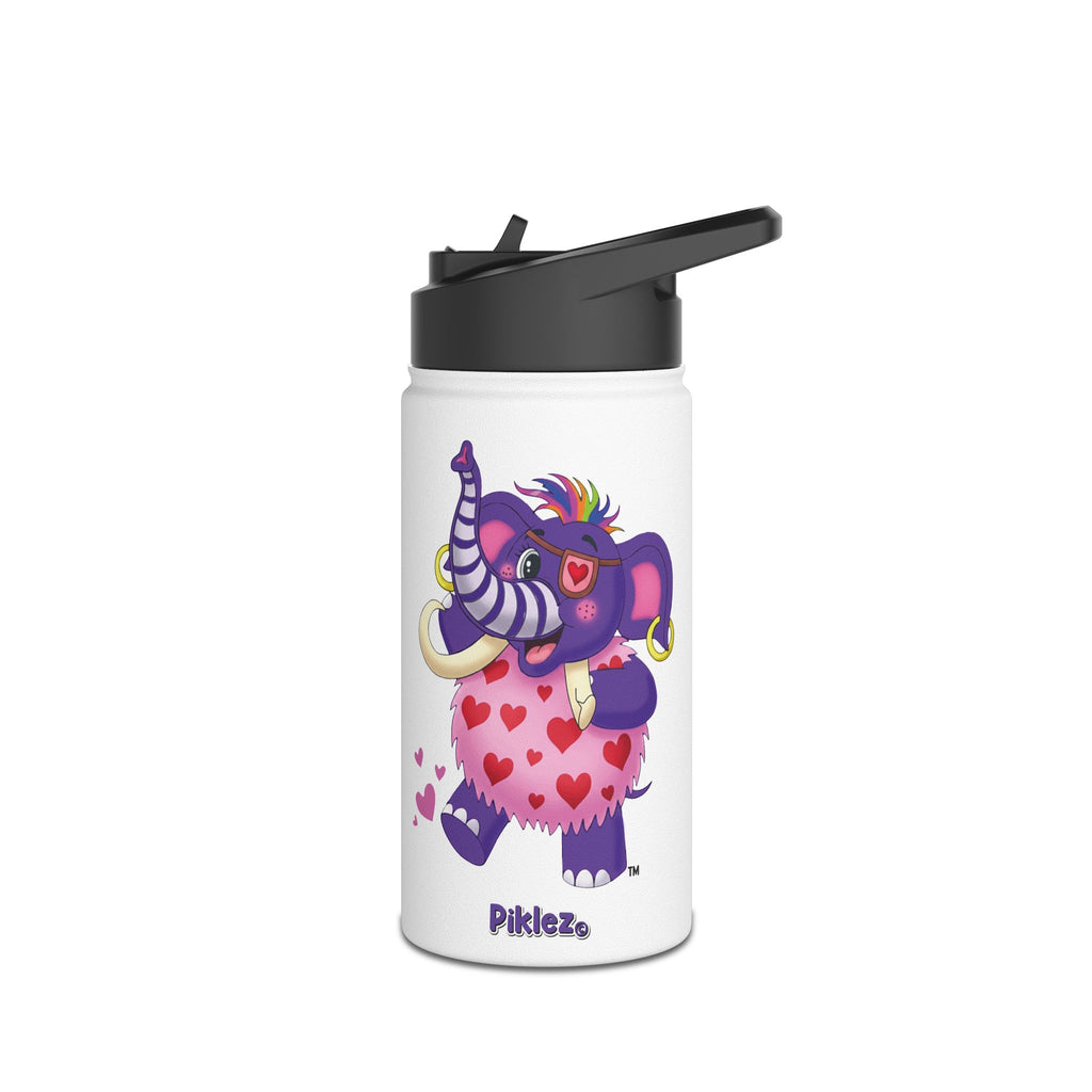 Piklez™ Stainless Steel Water Bottle with Standard Lid – "Full of Love!" Graphic | Smile Universe Collection