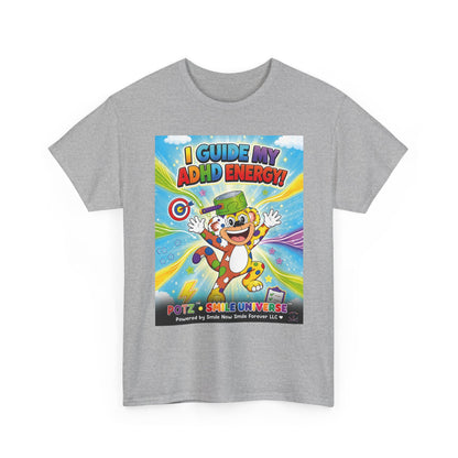 Potz™ Unisex Heavy Cotton™ Tee – "I Guide My ADHD Energy!" Graphic Tee | Smile Universe Collection
