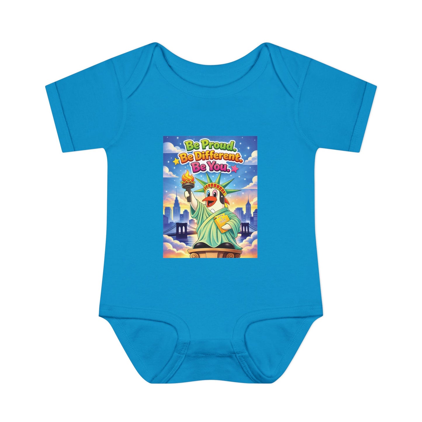 TuBz™ "Be Proud. Be Different. Be You." Infant Bodysuit - Inspirational Baby Onesie