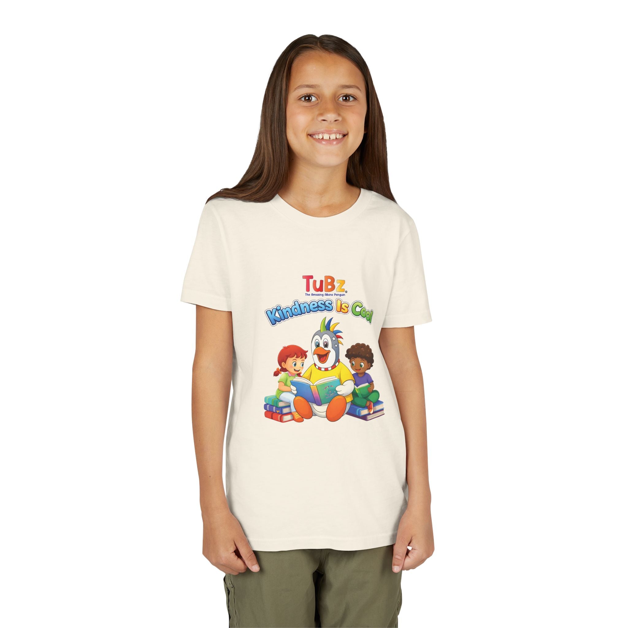 TuBz™ "Kindness Is Cool" Kids T-Shirt - Positive Message Graphic Tee | Smile Universe TuBz4Kidz