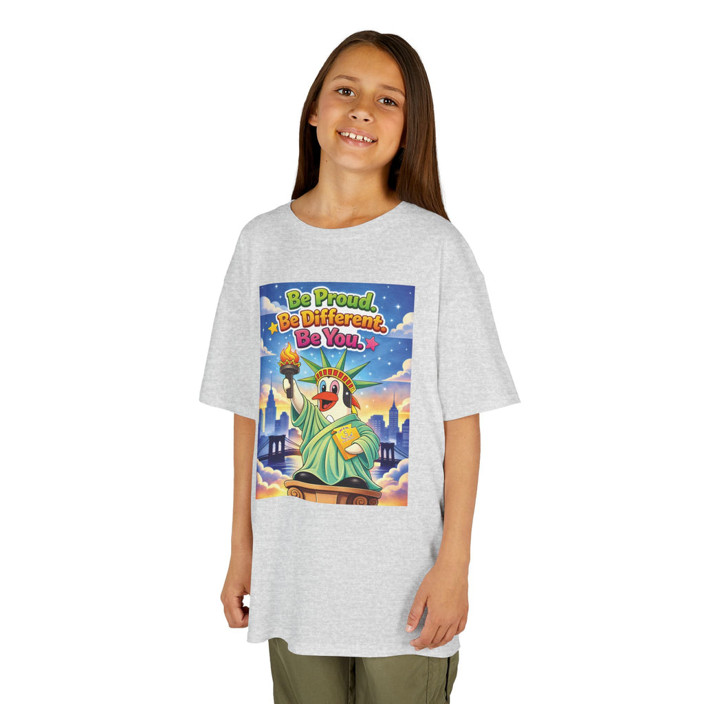 TuBz™M "Be Proud. Be Different. Be You." Kids T-Shirt - Inspirational Graphic Tee